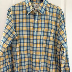 L.L.Bean Size Small Wrinkle Free Everyday Shirt Traditional Untucked Fit Plaid